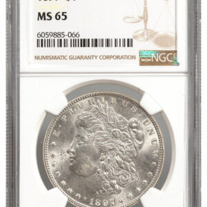 1897 Silver Morgan Dollar NGC MS65