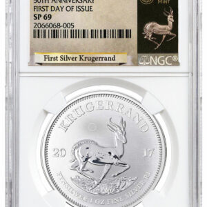2017 South Africa 1 oz Silver Krugerrand Premium Uncirculated Coin NGC SP69 FDI (Exclusive Krugerrand Label)
