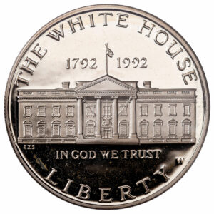 1992-W White House Commemorative Silver Dollar Proof GEM Proof OGP