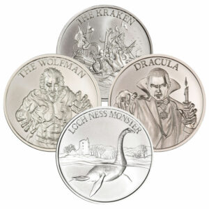 4-Piece Set - Intaglio Mint Monster 1 oz Silver Round GEM BU