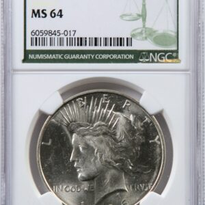 1926-D Silver Silver Peace Dollar NGC MS64 Green Label