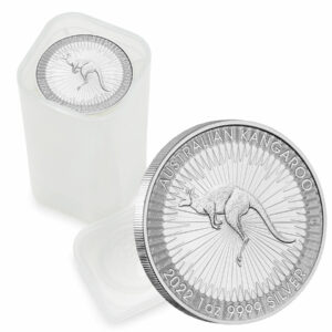 Roll of 25 - 2022-P Australia Silver Kangaroo 1 oz Silver $1 Coins GEM BU