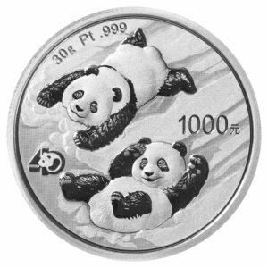 2022 China 30 g Platinum Panda ¥1,000 Coin GEM BU
