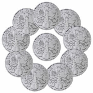 Lot of 10 - 2022 Austria 1 oz Silver Philharmonic €1.50 Coins GEM BU
