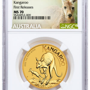 2022-P Australia Gold Kangaroo 1 oz Gold $100 Coin NGC MS70 FR Exclusive Kangaroo Label