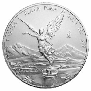 2021-Mo Mexico 1 oz Silver Libertad Onza Coin GEM BU