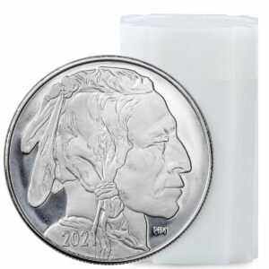 Roll of 20 - Highland Mint Buffalo Nickel Design 1 oz Silver Round GEM BU
