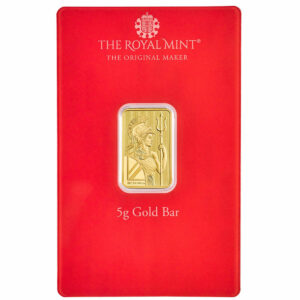 Royal Mint Henna Design 5 g Gold Bar GEM BU In Assay