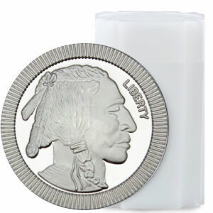 Roll of 20 - Stackable Medallions SilverTowne Mint Buffalo Replica 1 oz Silver Medal GEM BU