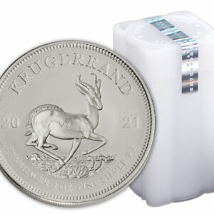 Roll of 25 - 2021 South Africa 1 oz Silver Krugerrand R1 Coins GEM BU