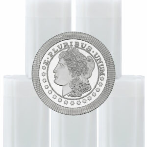5 Rolls of 20 - SilverTowne Mint Morgan Dollar Replica Stackable Medallions 1 oz Silver GEM BU
