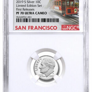 2019-S Silver From Limited Edition Silver Proof Set Roosevelt Dime NGC PF70 UC FR Trolley Label