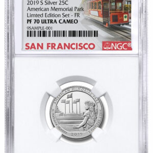 2019-S Memorial National Park From the Limited Edition Proof Set Proof Silver Quarter NGC PF70 UC FR Trolley Label