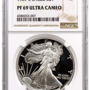 1987-S Proof American Silver Eagle NGC PF69 UC