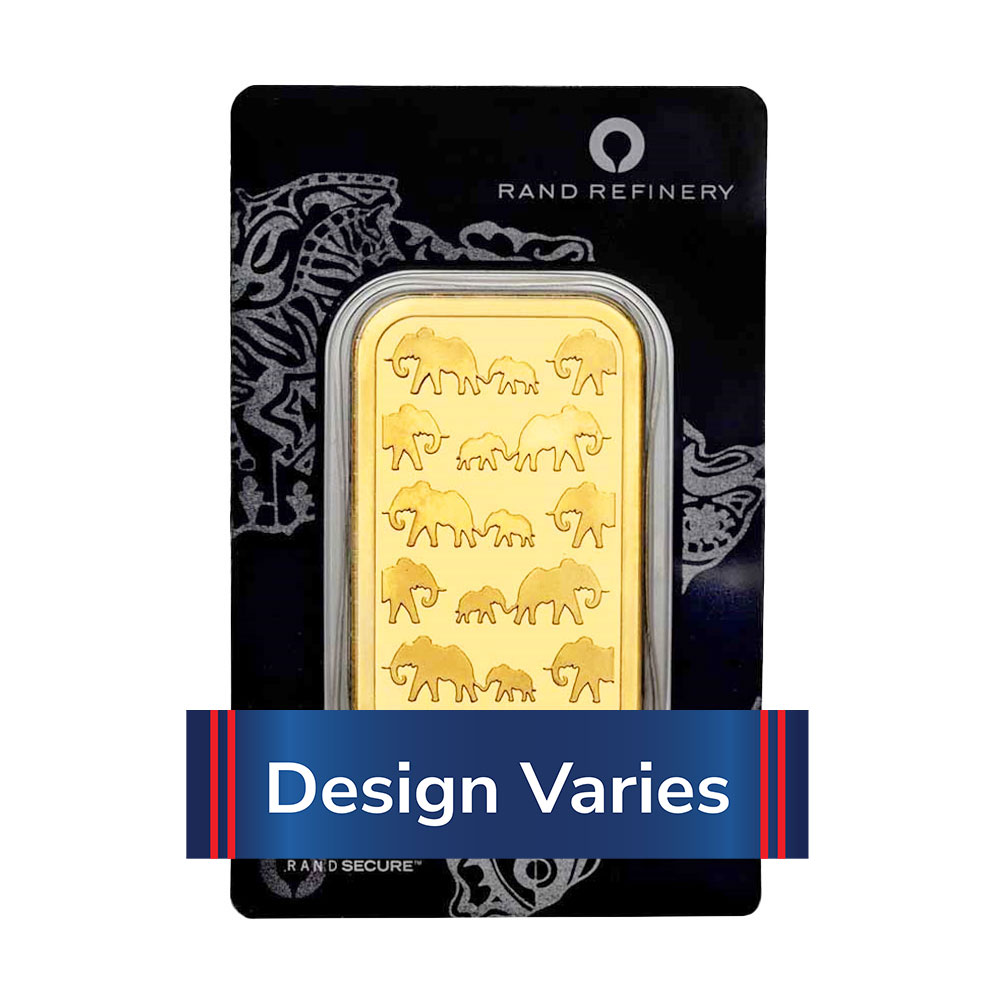 1-oz Rand Refinery Gold Bar .9999 Fine Sealed in Assay - ModernCoinMart