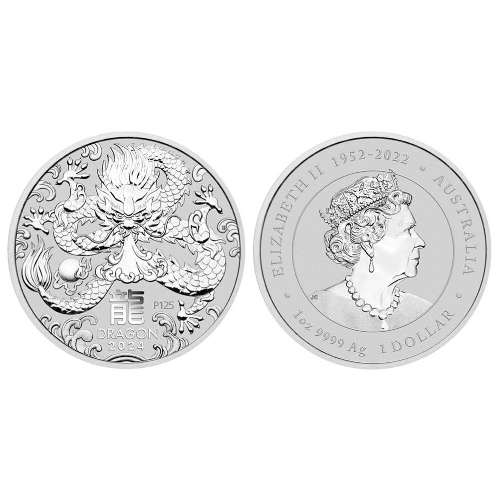 2024 Australian Silver Perth Dragon 1-oz .9999 Fine BU - ModernCoinMart