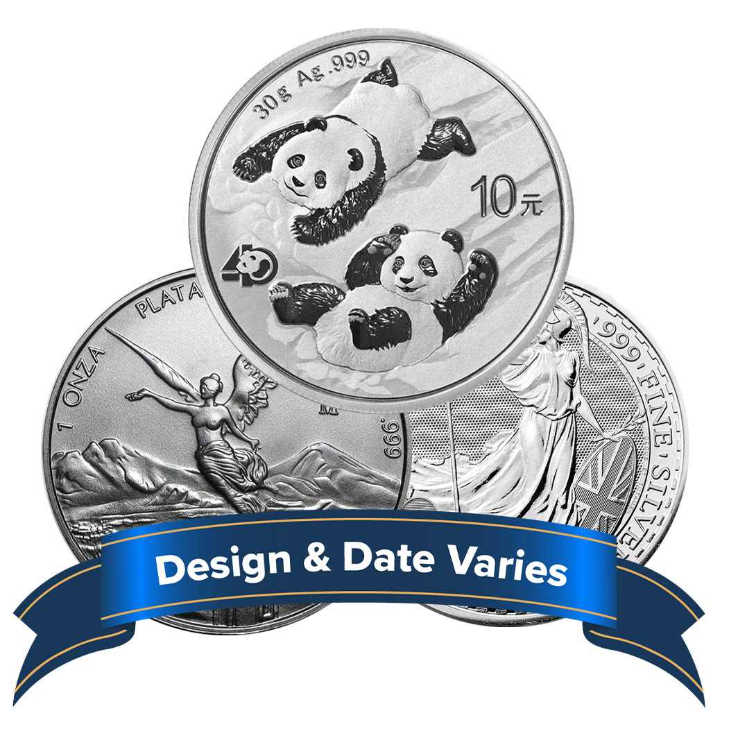 1-oz Random World Silver Coin .999 Fine Brilliant Uncirculated