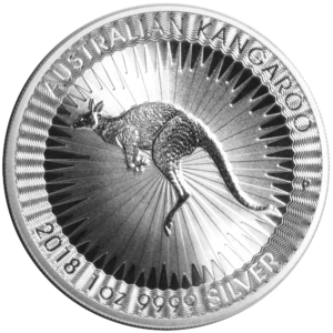 Australia 2018-P $1 1-oz Silver Kangaroo BU