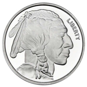 1 Troy oz Buffalo Design .999 Fine Silver Round