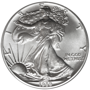 1989 $1 1-oz American Silver Eagle GEM BU
