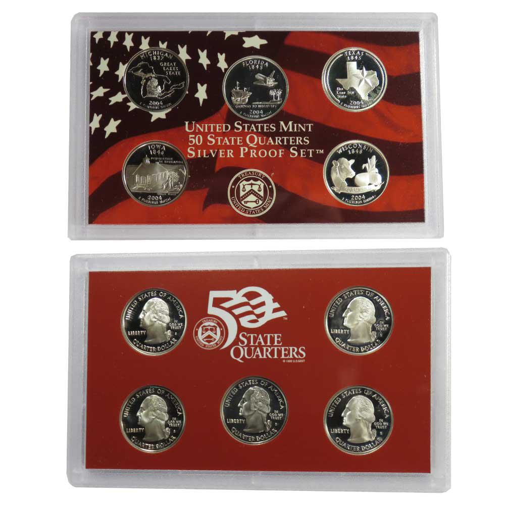 2004-S U.S. Silver Proof Coin Set GEM Proof (Original Government