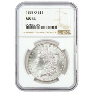 1898-O Silver Morgan Dollar NGC MS64 Brown Label
