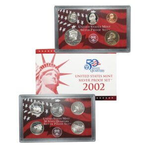 2002-S U.S. Silver Proof Coin Set GEM Proof OGP
