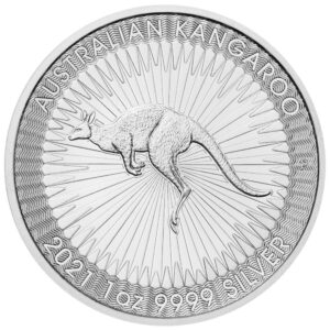 2021-P Australia Silver Kangaroo 1-oz Silver $1 Coin GEM BU