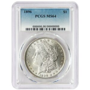1896 Silver Morgan Dollar PCGS MS64
