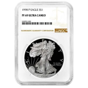 1998-P Proof American Silver Eagle NGC PF69 UC