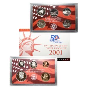 2001-S U.S. Silver Proof Coin Set GEM Proof OGP