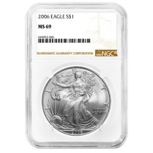 2006 Silver American Eagle NGC MS69