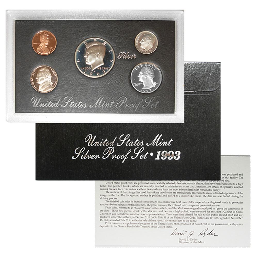 専用(プルーフ) アメリカ　シルバープレミアプルーフセット　1993 S 1993-S U.S. Silver Proof Coin Set GEM Proof (Original Government