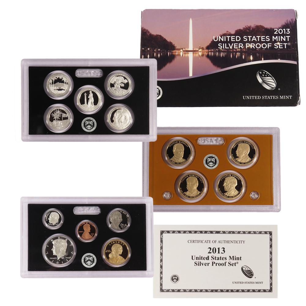 2013-S U.S. Silver Proof Coin Set GEM Proof OGP