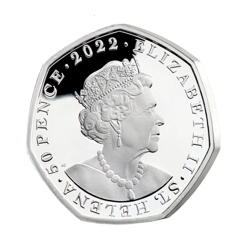 2022 Saint Helena Aesop Fables - The Goose that Laid the Golden Egg 8 g  Silver Colorized Proof 50p Coin GEM Proof