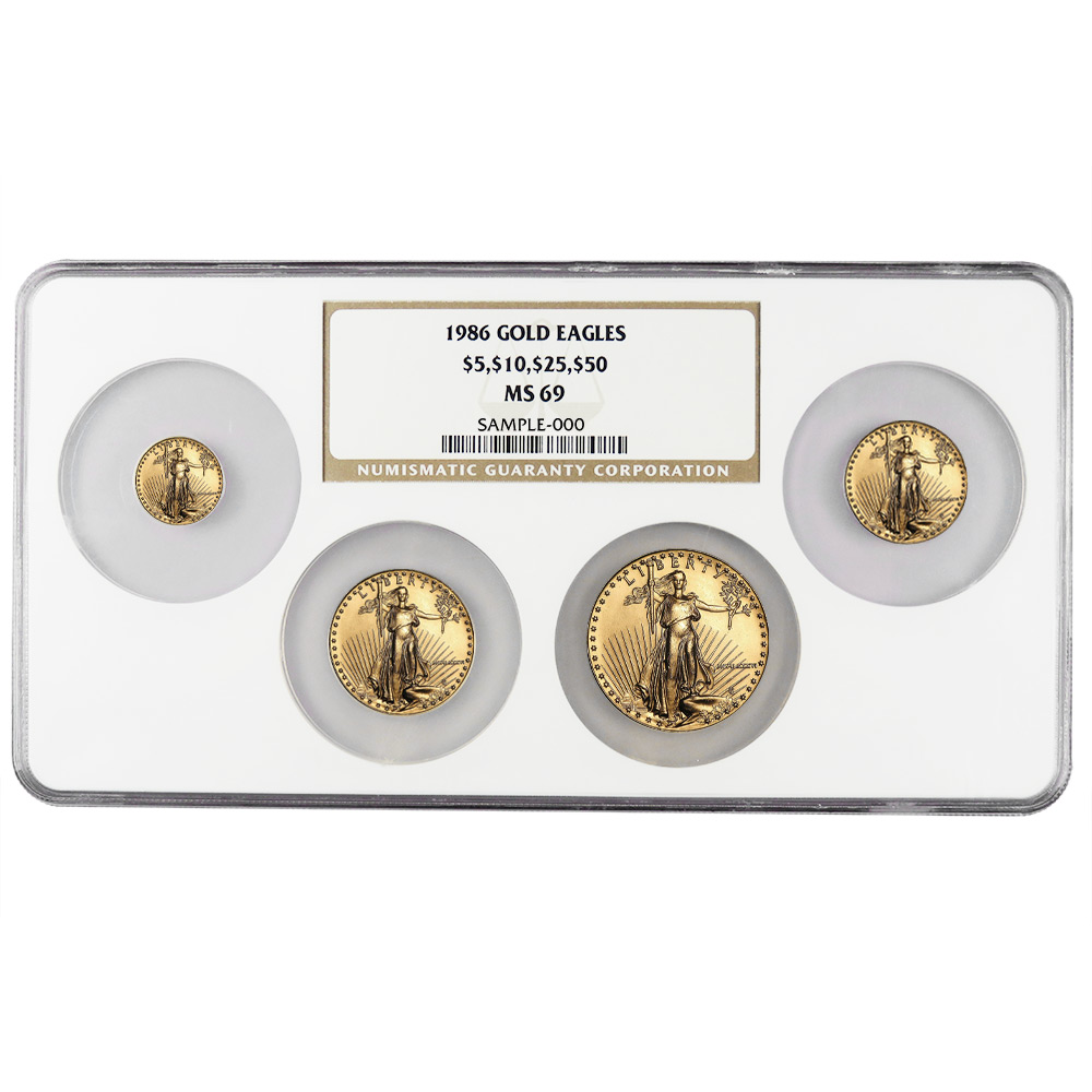 4pc Set - 1986 American Gold Eagle NGC MS69 | eBay