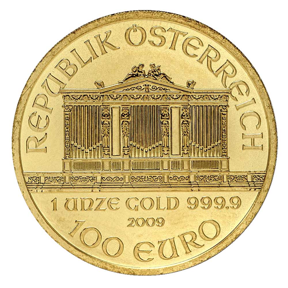 Austria 2009 €100 1-oz Gold Philharmonic .9999 BU