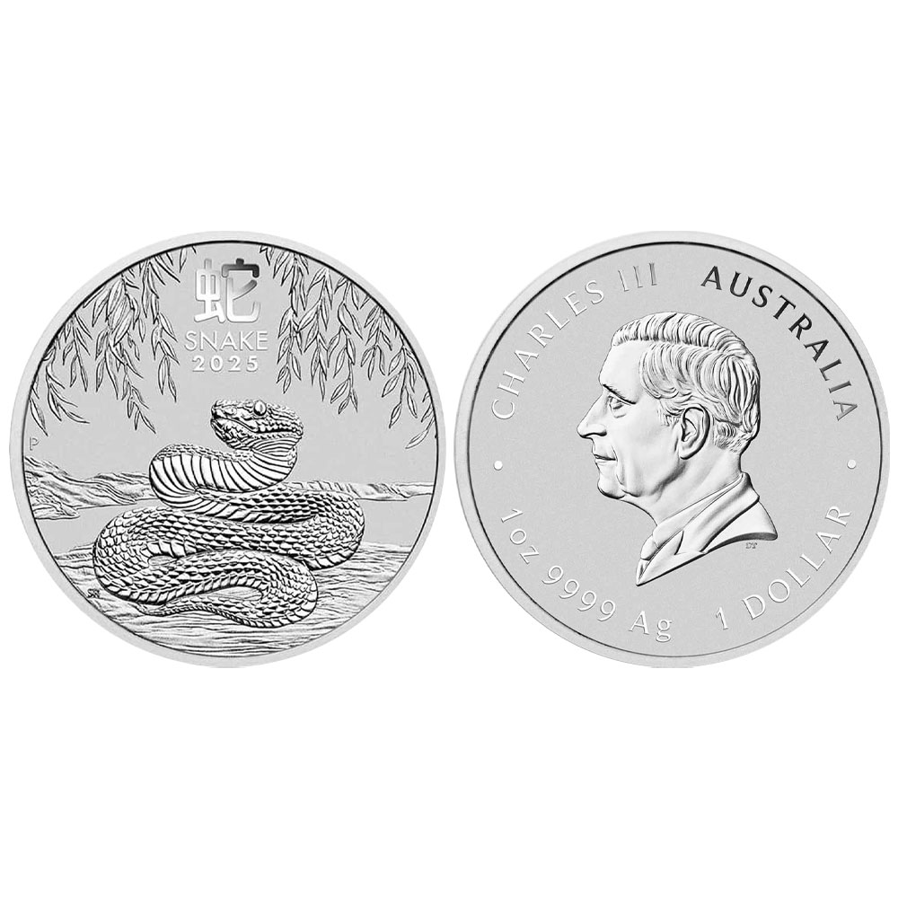 Australia 2025 $1 1-oz Lunar Silver Year of the Snake BU