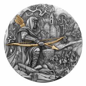2024 2-oz Robin Hood Antiqued Silver Coin By T&S Coin 500 Minted
