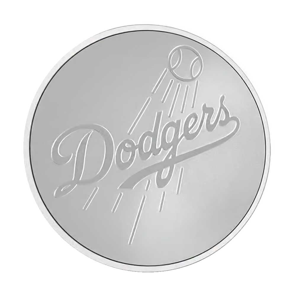 1-oz New Zealand Mint Los Angeles Dodgers Silver Medallion