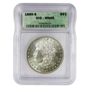 1880-S $1 Morgan Silver Dollar ICG MS65