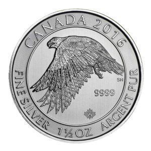 Canada 2016 $8 1.5-oz Silver White Falcon .9999 Fine