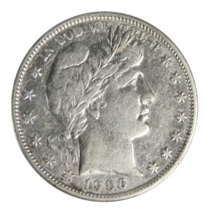 1906-S Barber Half Dollar Better Date Higher Grade 90% Silver Coin