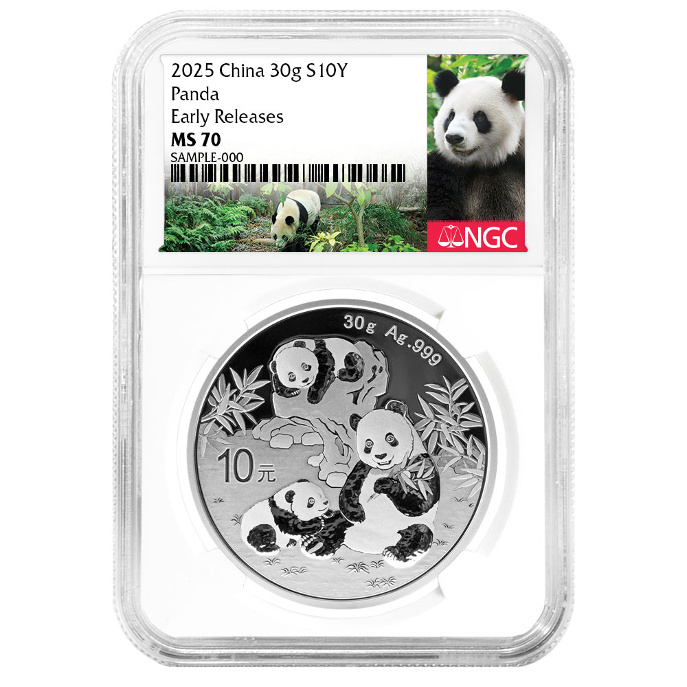 China 2025 ¥10 30-g Silver Panda NGC MS70 ER Panda Label | eBay