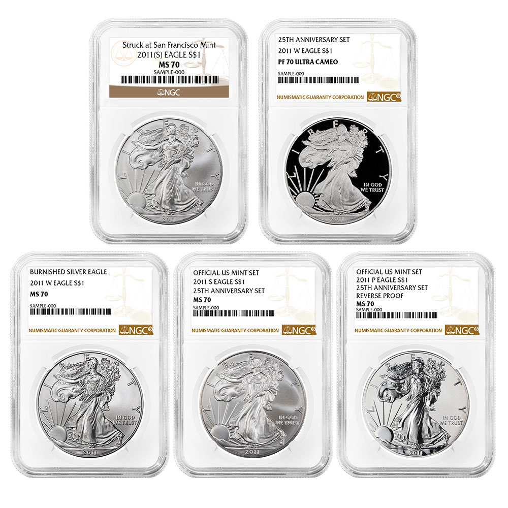 Collection of Silver coins from ModernCoinMart