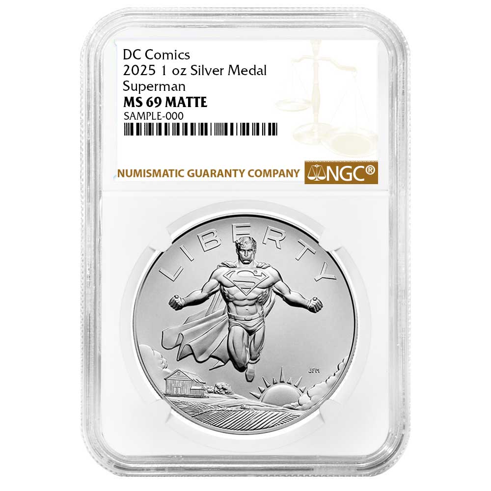 2025 1-oz Superman DC Comics Silver Medal NGC MS69 Brown Label -  ModernCoinMart