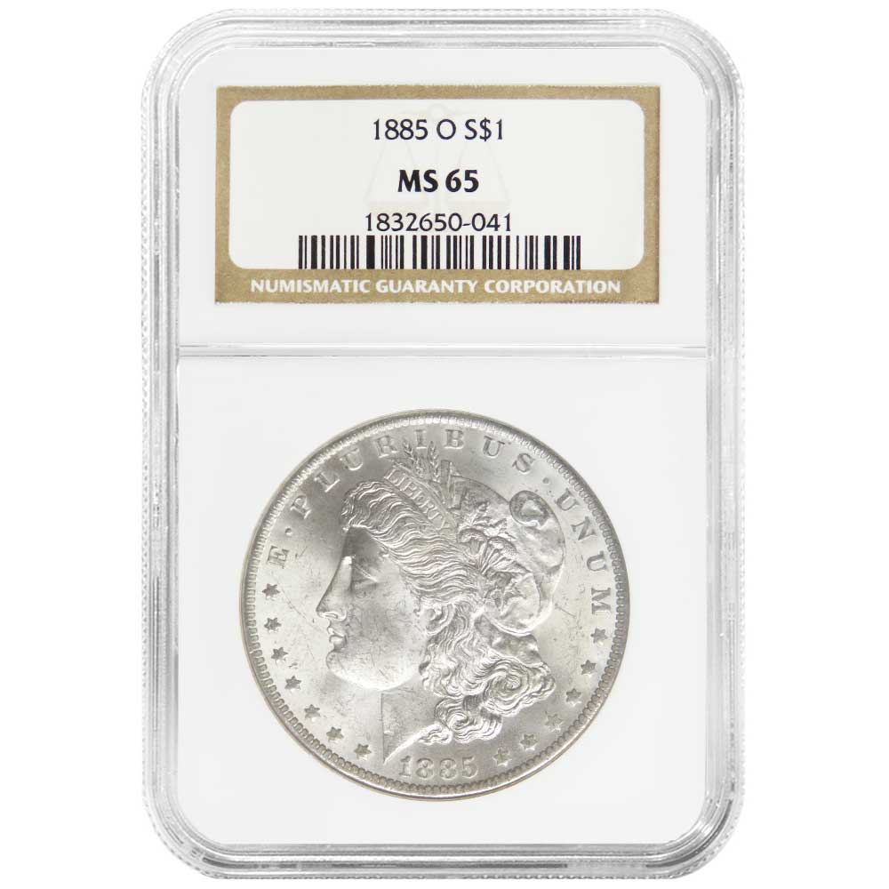 1885-O $1 Morgan Silver Dollar NGC MS65 Brown Label