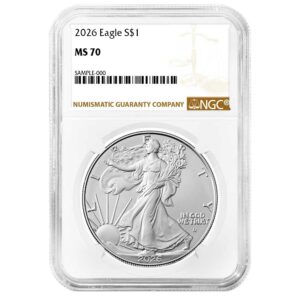 2026 $1 1-oz American Silver Eagle NGC MS70 Brown Label