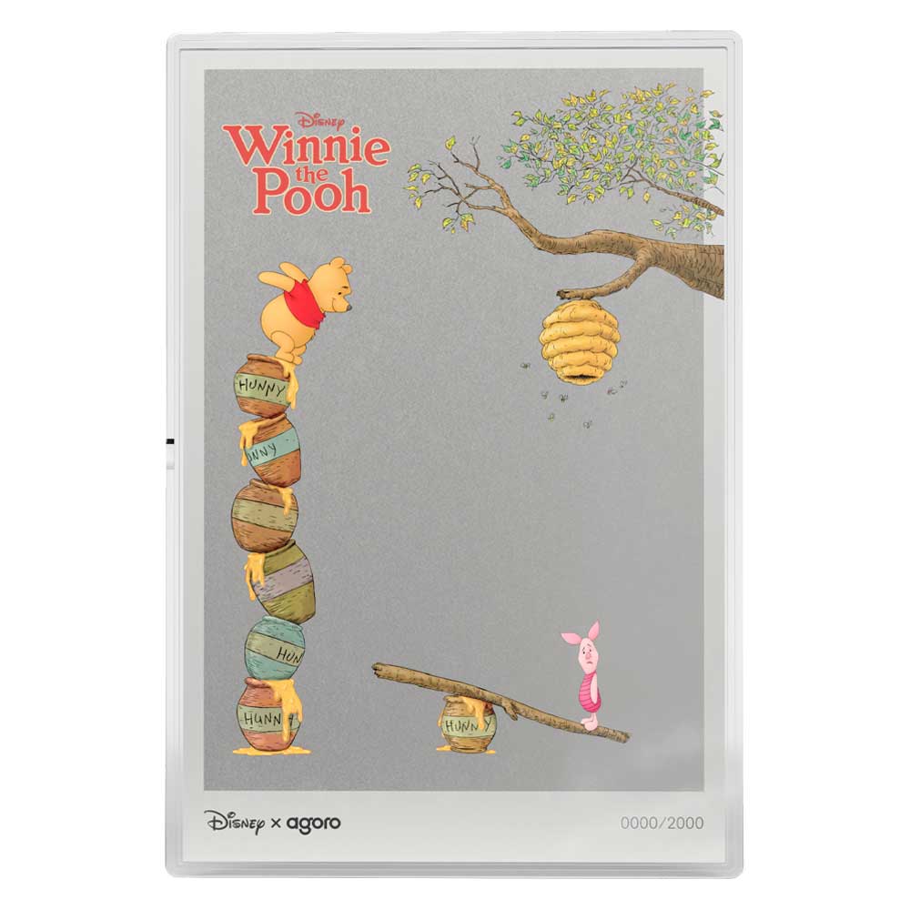 2026 $1 5-g Winnie the Pooh Silver Foil By Agoro 2000 Minted