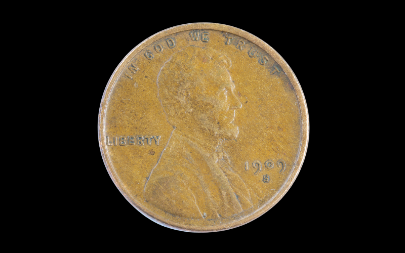 An image of a 1909 Lincoln Wheat Cent. One of the US Mints most popular Coins and bullion.